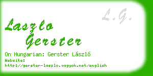laszlo gerster business card